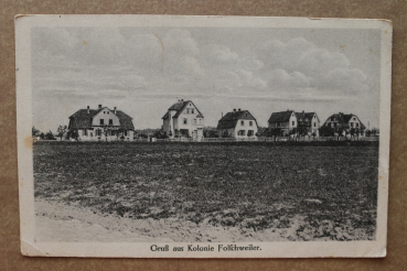 Ansichtskarte AK Gruss aus Kolonie Folschweiler Folschviller 1917 Architektur Häuser Ortsansicht Frankreich France 57 Moselle